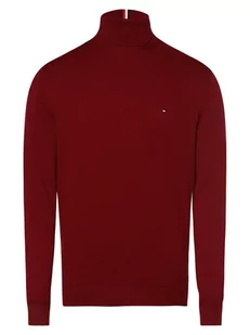 Tommy Hilfiger - Sweter męski z dodatkiem kaszmiru, czerwony - Swetry męskie - miniaturka - grafika 1