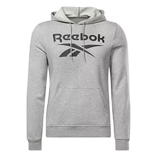 Reebok Męska bluza z długim rękawem z dużym logo, średni szary wrzosowy, XL, Średni szary wrzos, XL - Bluzy męskie - miniaturka - grafika 1