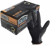 Rękawice robocze - SATRA NITRILE GLOVES BLACK size S 100pcs. - miniaturka - grafika 1