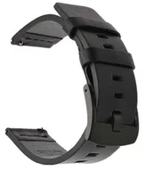 Akcesoria do smartwatchy - opaska pasek bransoleta LEATHER Suunto 7 / 9 / Baro 24mm czarna - miniaturka - grafika 1