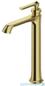 Baterie umywalkowe - Omnires Armance bateria umywalkowa wysoka 32 cm mosiądz szczotkowany AM5213BSB | - miniaturka - grafika 1