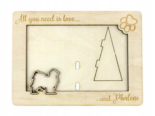 Phalene ramka na zdjęcie z psem grawer - Ramki na zdjęcia - miniaturka - grafika 2