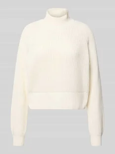 Sweter z dzianiny ze stójką model ‘DARA’ - Swetry damskie - miniaturka - grafika 1