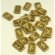 Ezoteryka - Komplet run z drewna - prostokątny - miniaturka - grafika 1