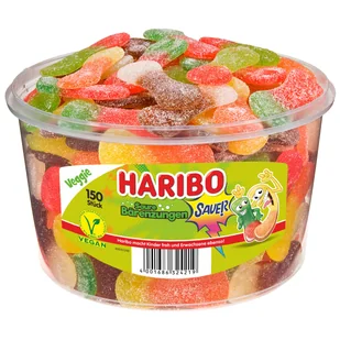 Haribo, żelki owocowe Kwaśne Języczki, mix smaków, 1350g, 150 sztuk - Żelki - miniaturka - grafika 1