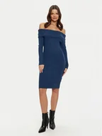 Sukienki - Guess Sukienka dzianinowa W5RK0G Z2YJ2 Granatowy Bodycon Fit - miniaturka - grafika 1
