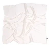 Moda i Uroda OUTLET - Satynowa Apaszka damska chusta gawroszka SOFT SATINE WHITE - miniaturka - grafika 1