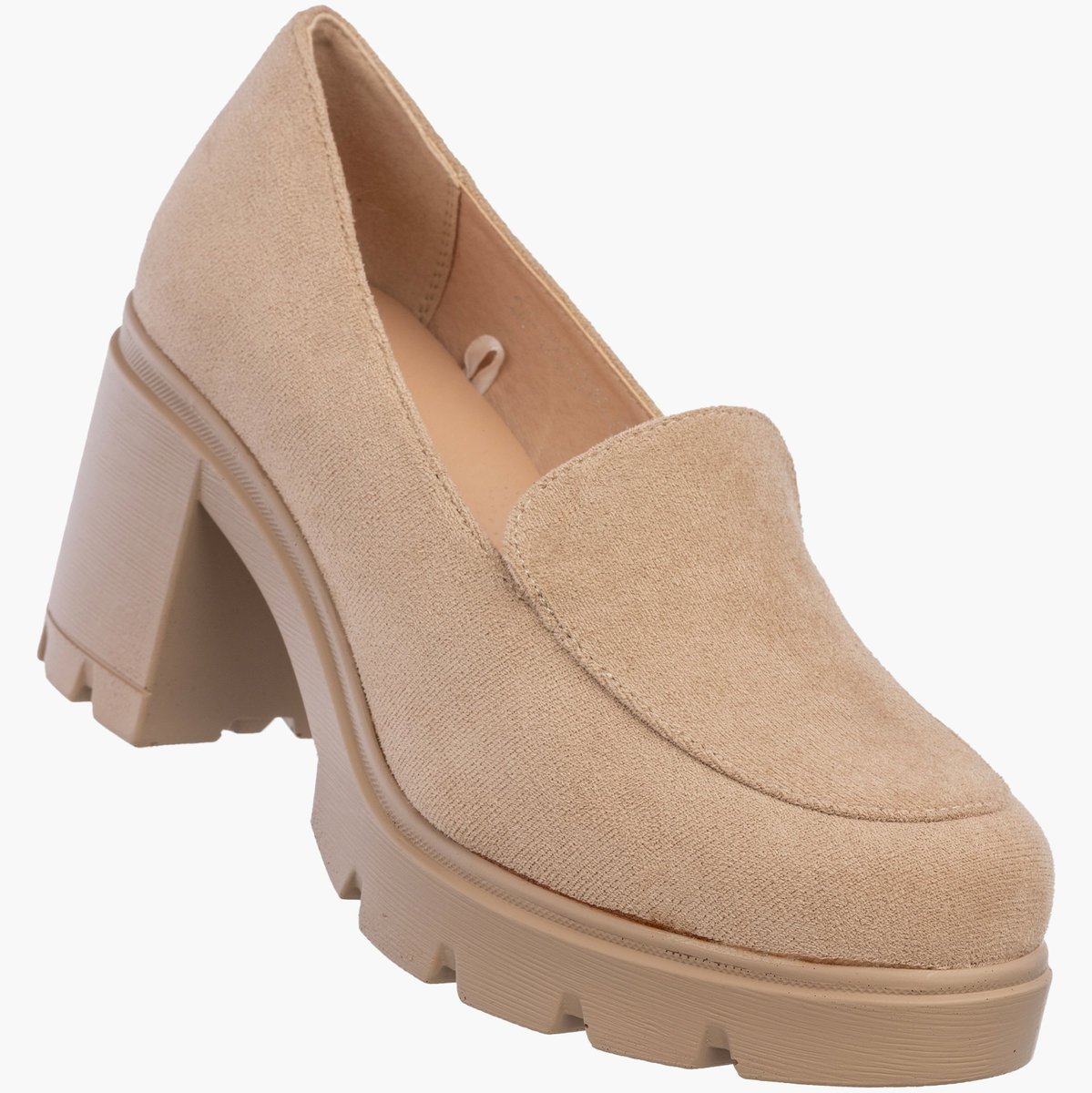 Mokasyny Damskie Buty Na Obcasie Eleganckie Beżowe Potocki 24-2-12040BG Beżowy 37