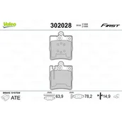 Klocki hamulcowe - Klocki hamulcowe - komplet VALEO 302028 - miniaturka - grafika 1