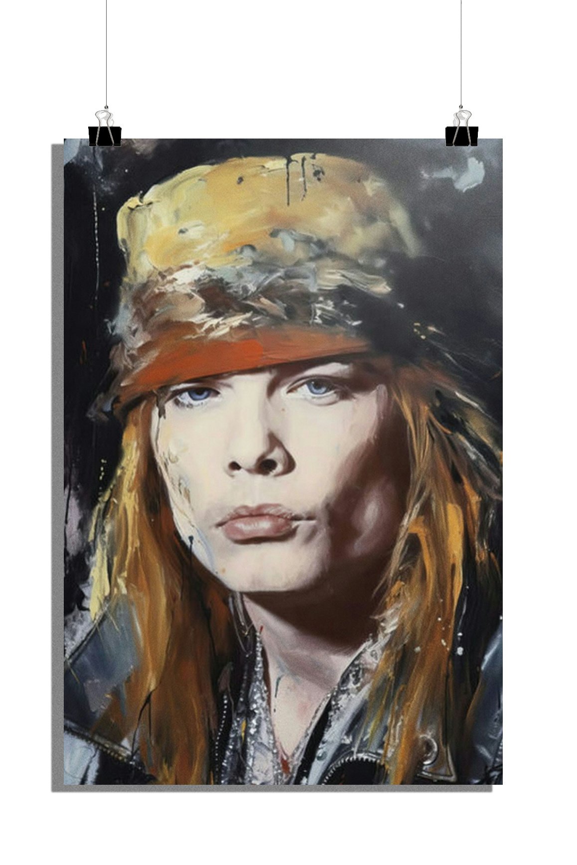 Plakat muzyczny - Plakat Axl Rose - Portret - Plakat legendy rocka - 51x71cm - Idealny do oprawienia w ramkę