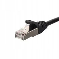 Pozostałe akcesoria sieciowe - Patchcord RJ45, kat. 6 FTP F/UTP, 1m, Netrack, czarny - miniaturka - grafika 1