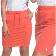 Spódnice - Ołówkowa SPÓDNICA Damska Spódniczka Dresowa z Kieszeniami Wiązana MORAJ XS - miniaturka - grafika 1