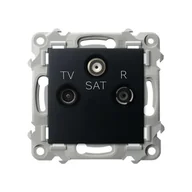 Gniazdka elektryczne - Ospel Szafir czarny metalik - Gniazdo RTV-SAT końcowe GPA-ZS/m/33 - miniaturka - grafika 1