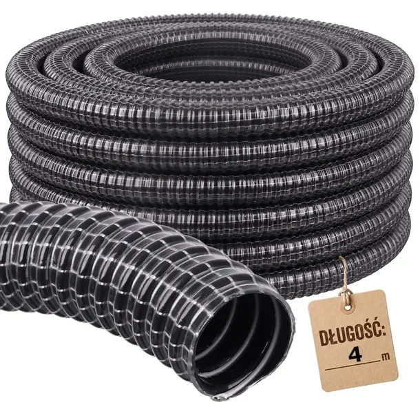4M WZMOCNIONY Wąż ssący FLEXI do Zelmer KARCHER DN32 rura 32mm na metry
