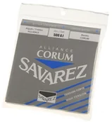 Struny gitarowe  - Savarez struny do gitary klasycznej typu Corum 500AJ z dłuższym wybrzmiewaniem, kolor niebieski 500AJ - miniaturka - grafika 1