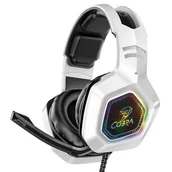 Słuchawki - COBRA CR600 RGB białe - miniaturka - grafika 1