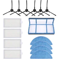 Akcesoria do robotów sprzątających - Zestaw akcesoriów zamiennych do filtra i szczotki materiałowej do robota odkurzającego ILIFE ZACO V3, V3S, V5, V5S, V5S Pro i V5x (15 sztuk) - miniaturka - grafika 1