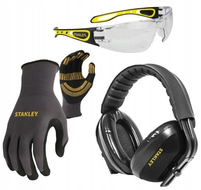 REIS zestaw akcesoriów bhp stanley 4 cz.
