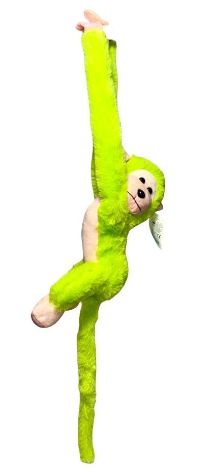 Pluszowa małpka wisząca na rzepy z dźwiękiem małpa przytulanka