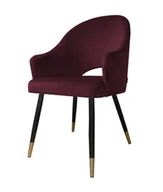 Krzesła - Krzesło Velvet noga czarna/zło - miniaturka - grafika 1