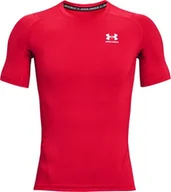 Koszulki sportowe męskie - Under Armour Koszulka Heatgear Armour Short Sleeve 1361518-600 Czerwone XXL - miniaturka - grafika 1