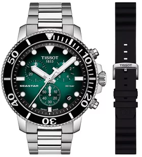 Zegarek Zegarek Tissot T120.417.11.091.01+T852.047.179 SEASTAR 1000 CHRONOGRAPH - Zegarki męskie - miniaturka - grafika 1