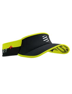 Czapki i chusty sportowe damskie - COMPRESSPORT Daszek biegowy ULTRALIGHT VISOR V2 FLASH black/fluo yellow - grafika 1