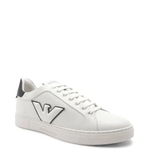 Emporio Armani Skórzane trampki - Trampki męskie - miniaturka - grafika 1