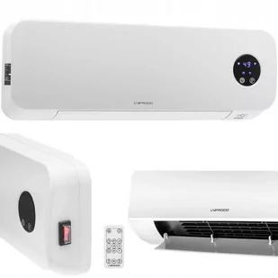 Uniprodo Grzejnik elektryczny ścienny - ceramiczny - 10 - 49°C - 1000/2000 W - zdalne sterowanie - wąski UNI_HEATER_10 - Nagrzewnice - miniaturka - grafika 1
