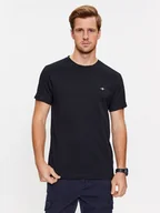 Koszulki męskie - Gant T-Shirt Shield 2003185 Czarny Slim Fit - miniaturka - grafika 1