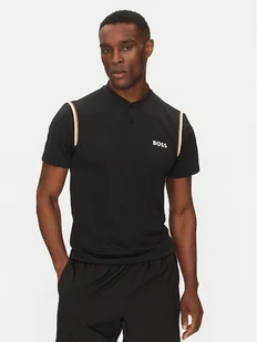 BOSS Polo Pariq 50534347 Czarny Slim Fit - Koszulki męskie - miniaturka - grafika 1