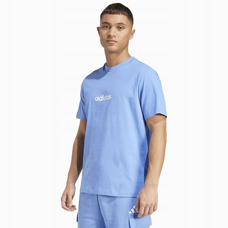 T-Shirt adidas Single Jersey Linear Tee JX5708 niebieski L