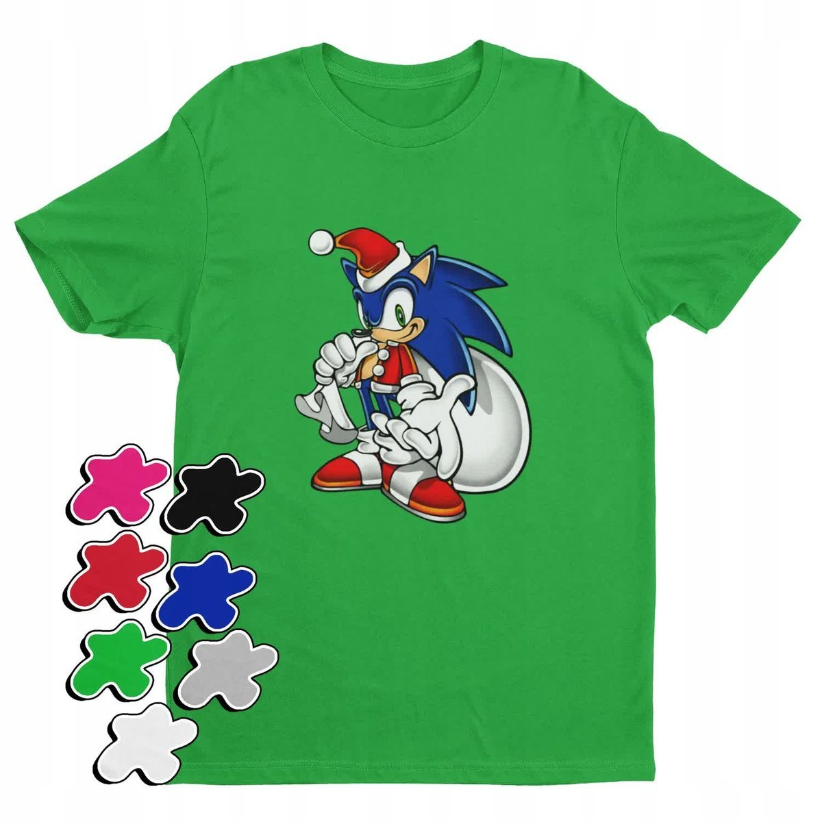 Koszulka T-Shirt Dziecięca Z Nadrukiem Sonic Święta Prezent -M 134-140