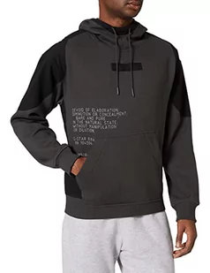 G-STAR RAW Męska bluza z kapturem Woven Mix Graphic Loose, szary (Cloack A971-5812), M - Bluzy męskie - miniaturka - grafika 1