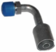 Akcesoria do klimatyzacji i ogrzewania - OPTIMA Złącze męskie o-ring 90 stopni aluminium z tuleją nr 8 3/4"-16 M90-208 - miniaturka - grafika 1