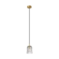 Lampy sufitowe - Pojedynczy zwis z kryształowym kloszem P0590-01A-V7AC z serii TAZZA - miniaturka - grafika 1