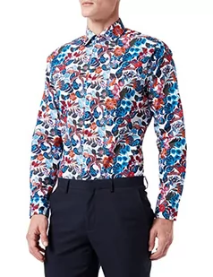 Seidensticker Męska koszula biznesowa - Regular Fit - kołnierz Kent - długi rękaw - 100% bawełna, czerwony, 42 - Koszule męskie - miniaturka - grafika 1