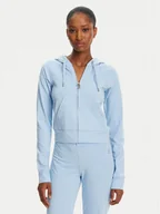 Bluzy damskie - Juicy Couture Bluza Ola JCWAS125310 Błękitny Slim Fit - miniaturka - grafika 1