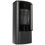 Piece wolnostojące - Piec wolnostojący stalowy KOZA AB ENYO R 5,5 kW Ø 100/150 czarny termotec  domykaniem w standardzie - miniaturka - grafika 1
