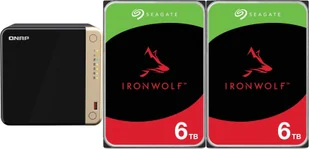 Serwer plików Qnap TS-464-8G + 2x Seagate IronWolf 6TB ST6000VN006 - Serwery plików NAS i macierze dyskowe - miniaturka - grafika 1