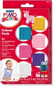 Akcesoria rzeźbiarskie - Staedtler Masa termoutwardzalna FIMO Kids - pack G 6kol. x 42g AA040STD - miniaturka - grafika 1