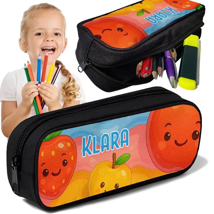 Piórnik TUBA + IMIĘ Owoce Personalizowany Szkolny Prezent