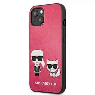 Karl Lagerfeld PU Leather Karl & Choupette Embossed - Etui iPhone 13 Mini (fuksja) KLHCP13SPCUSKCP - Etui i futerały do telefonów - miniaturka - grafika 3