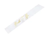 Wesele i ślub - PartyDeco Szarfa Bride to be, biały, 75cm SWP3-008 - miniaturka - grafika 1