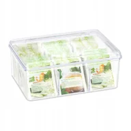 Pojemniki kuchenne - Przezroczyste pudełko na herbatę Organizer na torebki z herbatą 6 - miniaturka - grafika 1
