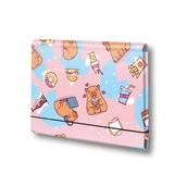 Teczki i skoroszyty - Penmate Teczka łamana A5 na gumkę Kapibara Food - miniaturka - grafika 1