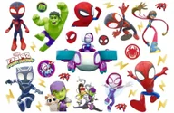 Zabawki kreatywne - tatuaże tymczasowe Spiderman Spidey duży arkusz zmywalne dużo wzorów H4 - miniaturka - grafika 1