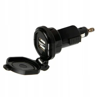 ADAPTER GNIAZDA ZAPALNICZKI DIN NA 2x USB 12V 24V ładowarka zasilacz - Ładowarki samochodowe - miniaturka - grafika 1