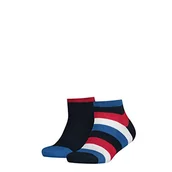 Skarpetki damskie - Tommy Hilfiger Skarpety dziecięce TH KIDS BASIC STRIPE QUARTER 2P 2-pak, niebieski (Midnight Blue 563), 39-42 - miniaturka - grafika 1