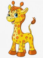 Kolorowanki, wyklejanki - Malowanie po numerach - Urocza żyrafa 30x40cm - miniaturka - grafika 1